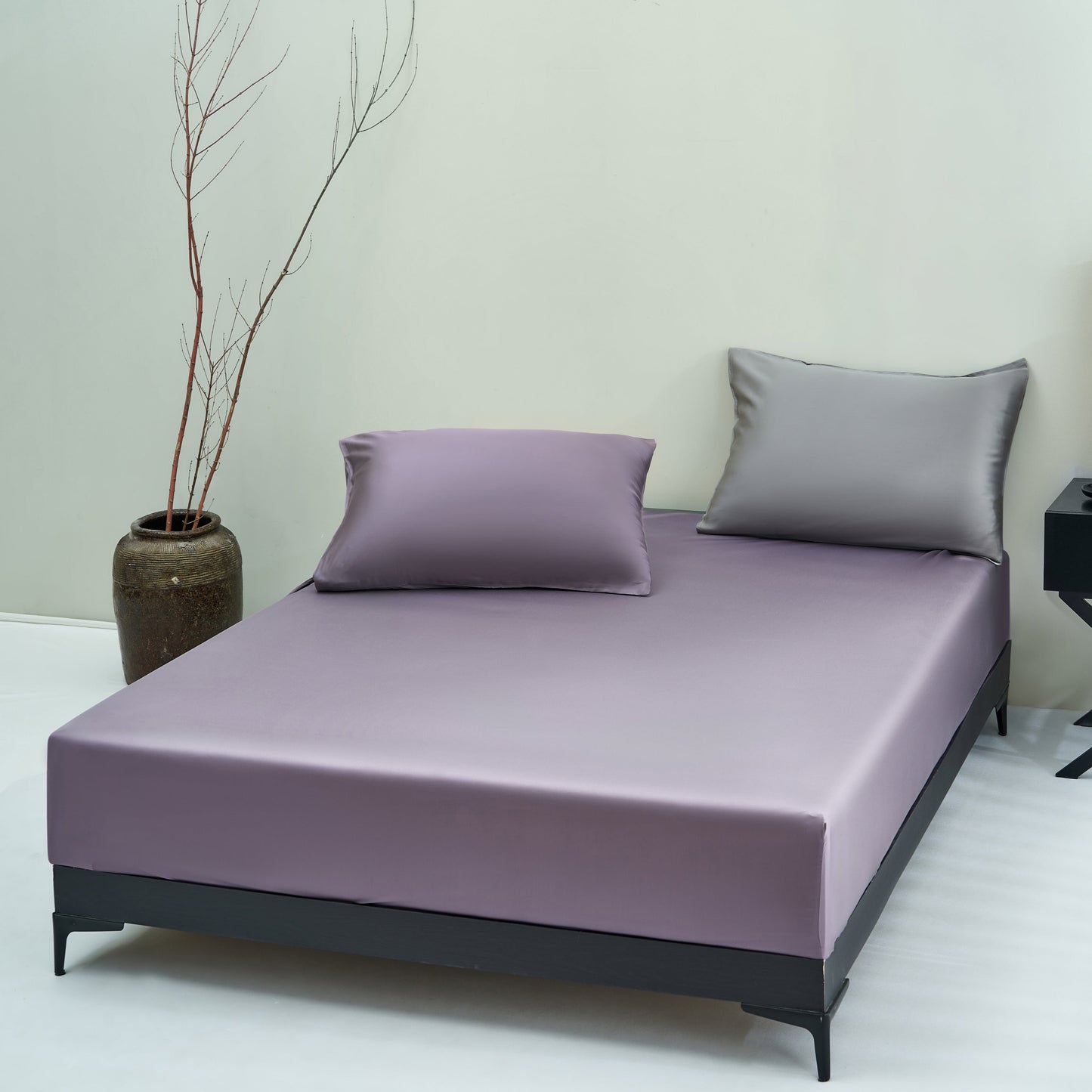 CLOUDTOUCH 100% Lyocell+ Sheet Set – Gray & Lilac Purple